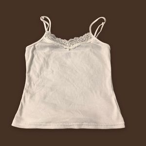white lace tank